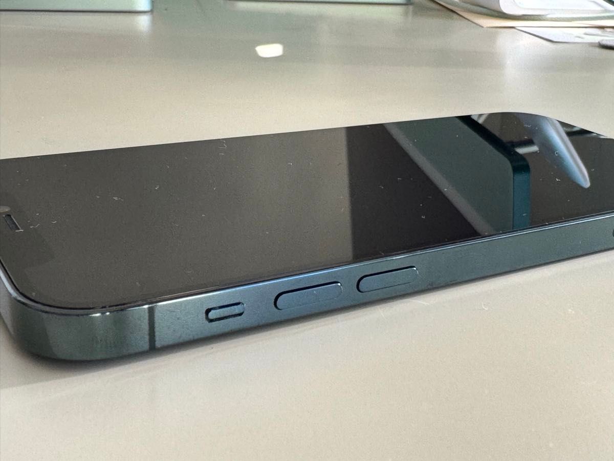 Apple iPhone 12 Pro 128GB SIMフリー バッテリー容量100% パシフィックブルー 中古 ケース新品付き