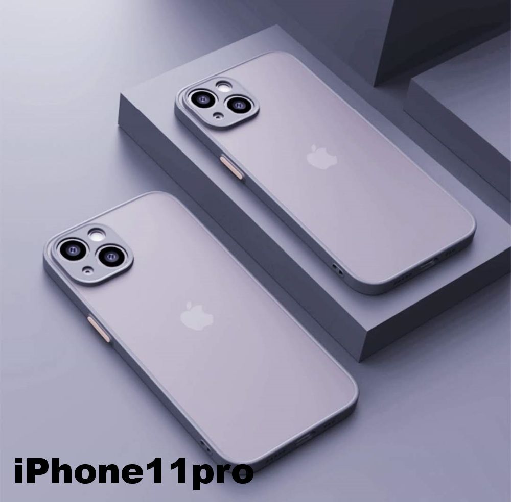 iphone11proケース カーバー TPU 可愛い　お洒落　韓国　マット　灰色　軽量 ケース 耐衝撃 高品質346_画像1