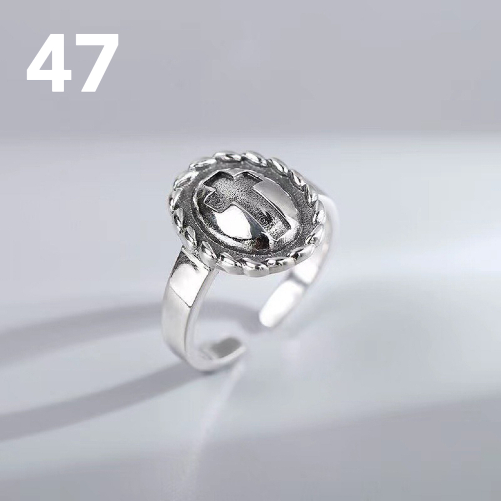 メンズ 指輪 シルバー925 おしゃれ ファッション リング 調整可能 個性的 38_画像1