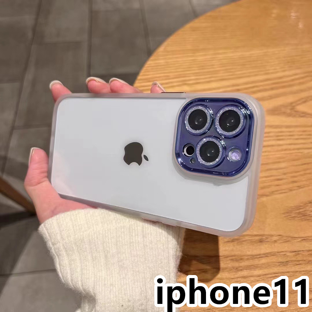 iphone11ケース カーバー レンズ保護付き　透明　お洒落　韓国　軽量 ケース 耐衝撃 高品質 ホワイト381_画像1