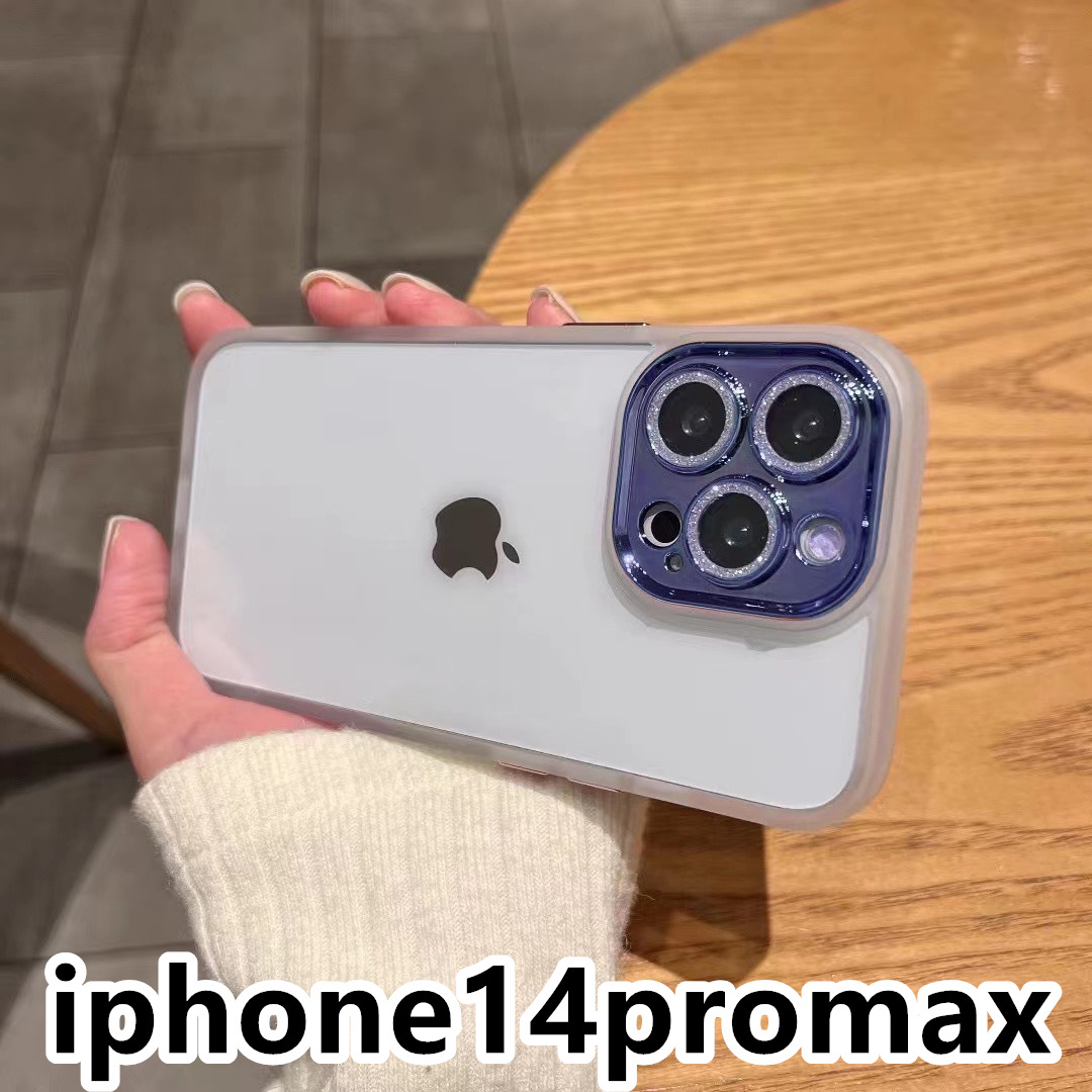 iphone14promaxケース カーバー レンズ保護付き　透明　お洒落　韓国　軽量 ケース 耐衝撃 高品質 ホワイト145_画像1