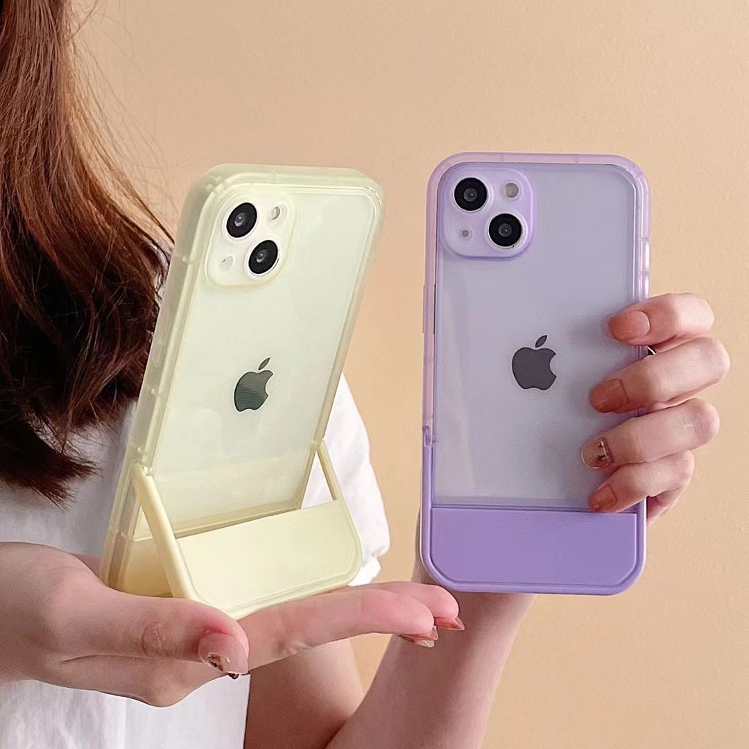 iphone14ケース カーバー スタンド付き　半透明　お洒落　韓国　軽量 ケース 耐衝撃 高品質 紫335_画像8