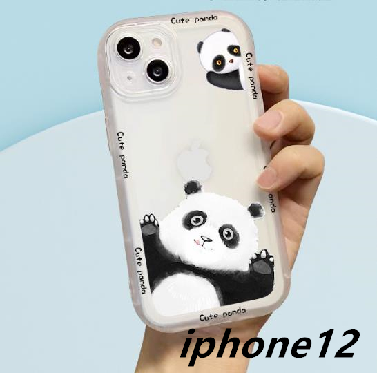 iphone12ケース カーバー TPU かわいい　パンダ　お洒落　　軽量 耐衝撃 　高質_画像1