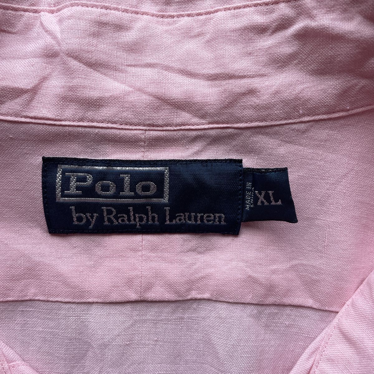 90s ヴィンテージ 古着 ボロバイラルフローレン リネンシルクシャツ デッドストック Polo By Ralph Lauren 