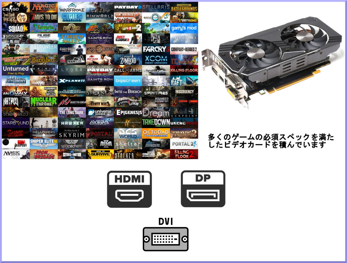 Win10-11 Office Core i7 GTX960 メモリ16G SSD512GB ゲーム,仕事 極上万能PC HDD2T 無線 ヴァロ パルワールド フォトナ 4画面 相場 送込_画像5