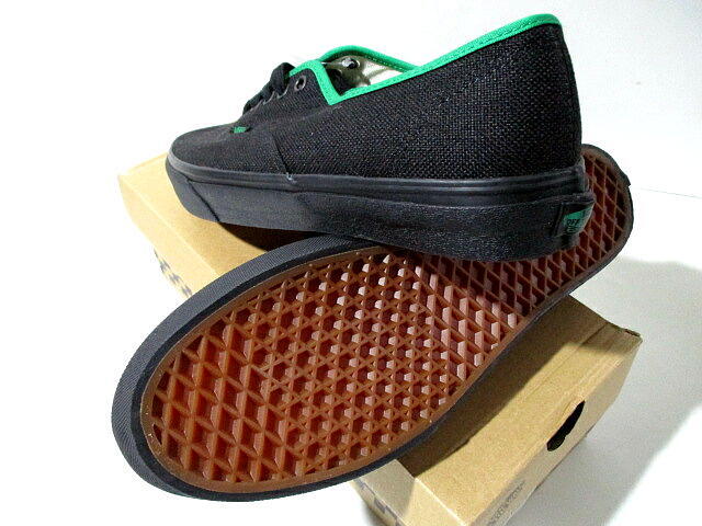 新品■ 希少！　即決　バンズ　ヘンプ　オーセンティック　未使用　VANS HEMP AUTHENTIC　黒 緑　29cm　ヴァンズ　麻　ブラック グリーン_画像4