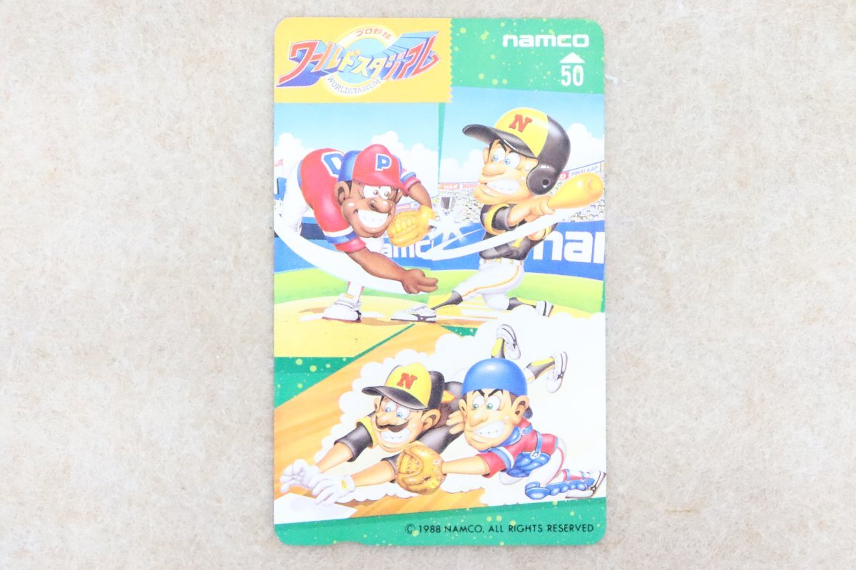 ■未使用■美品■ namco ナムコ プロ野球 ワールドスタジアム 1988年 テレカ テレホンカード_画像1