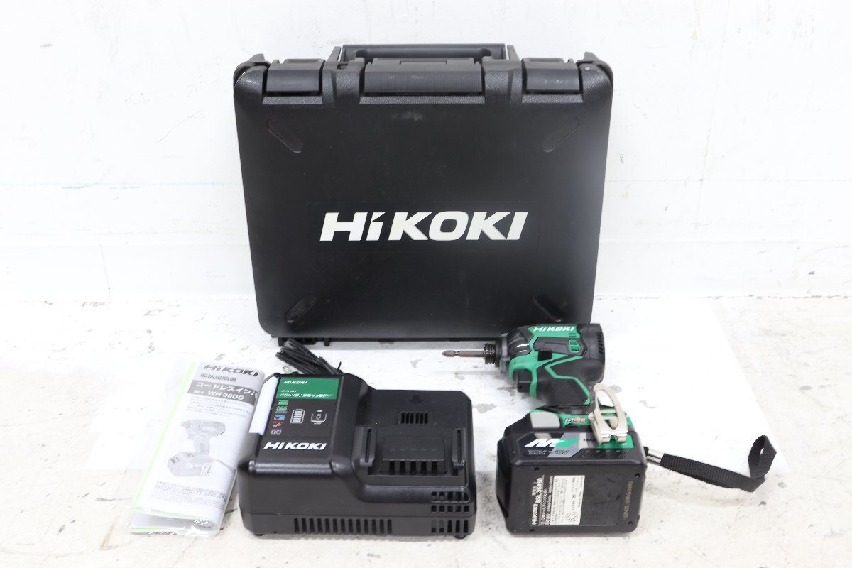 ■美品■ HiKOKI ハイコーキ 36V コードレスインパクトドライバ WH36DC 2.5Ah バッテリー 充電器 電動工具_画像1