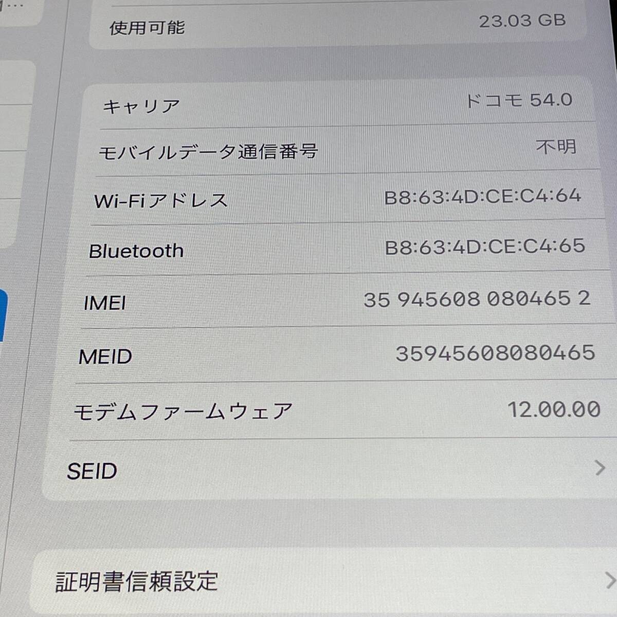 au アップル iPad 第5世代 WiFi+Cellular 32GB MP1L2J/A A1823 シルバー (SIMロック解除済)の画像5