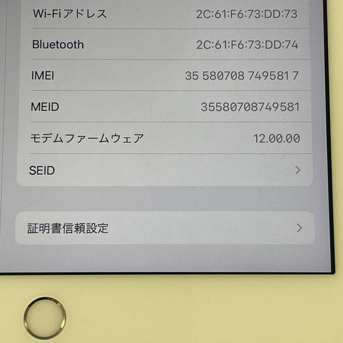 au アップル iPad 第5世代 WiFi+Cellular 32GB A1823 MP1L2J/A シルバー SIMロック解除済_画像9