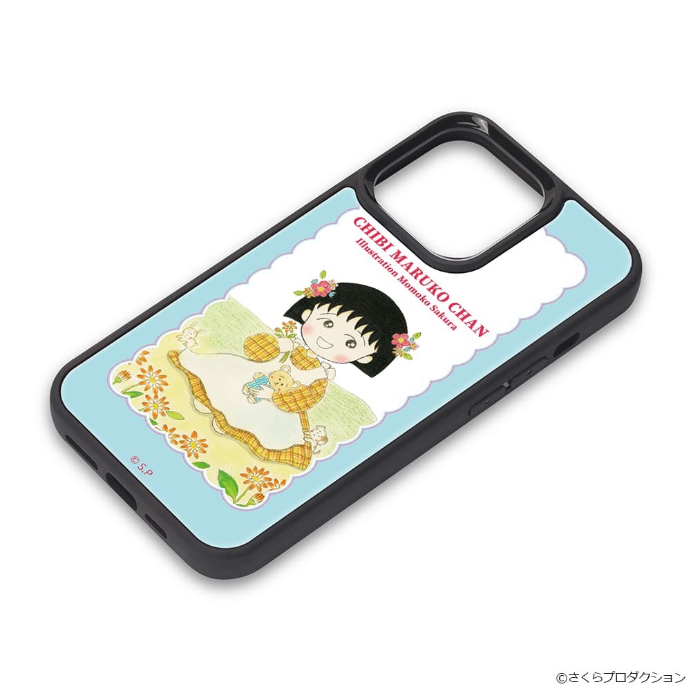 さくらももこ 作品 ちびまる子ちゃん ブルー iPhone15 iPhone14 iPhone13 iPhone13Pro 兼用 スマホケース 4562358068980_画像3