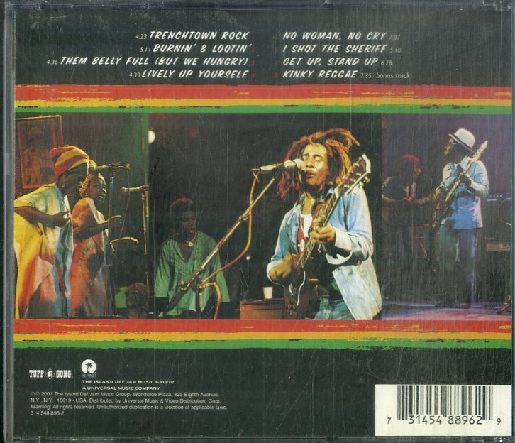 D00157392/CD/ボブ・マーリー「Bob Marley & The Wailers Live!」_画像2