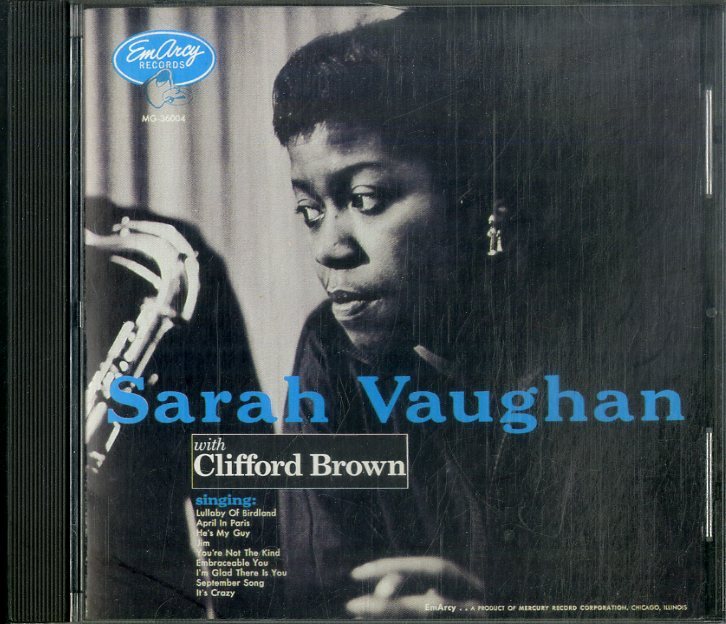 D00160116/CD/サラ・ヴォーン「Sarah Vaughan With Clifford Brown」_画像1