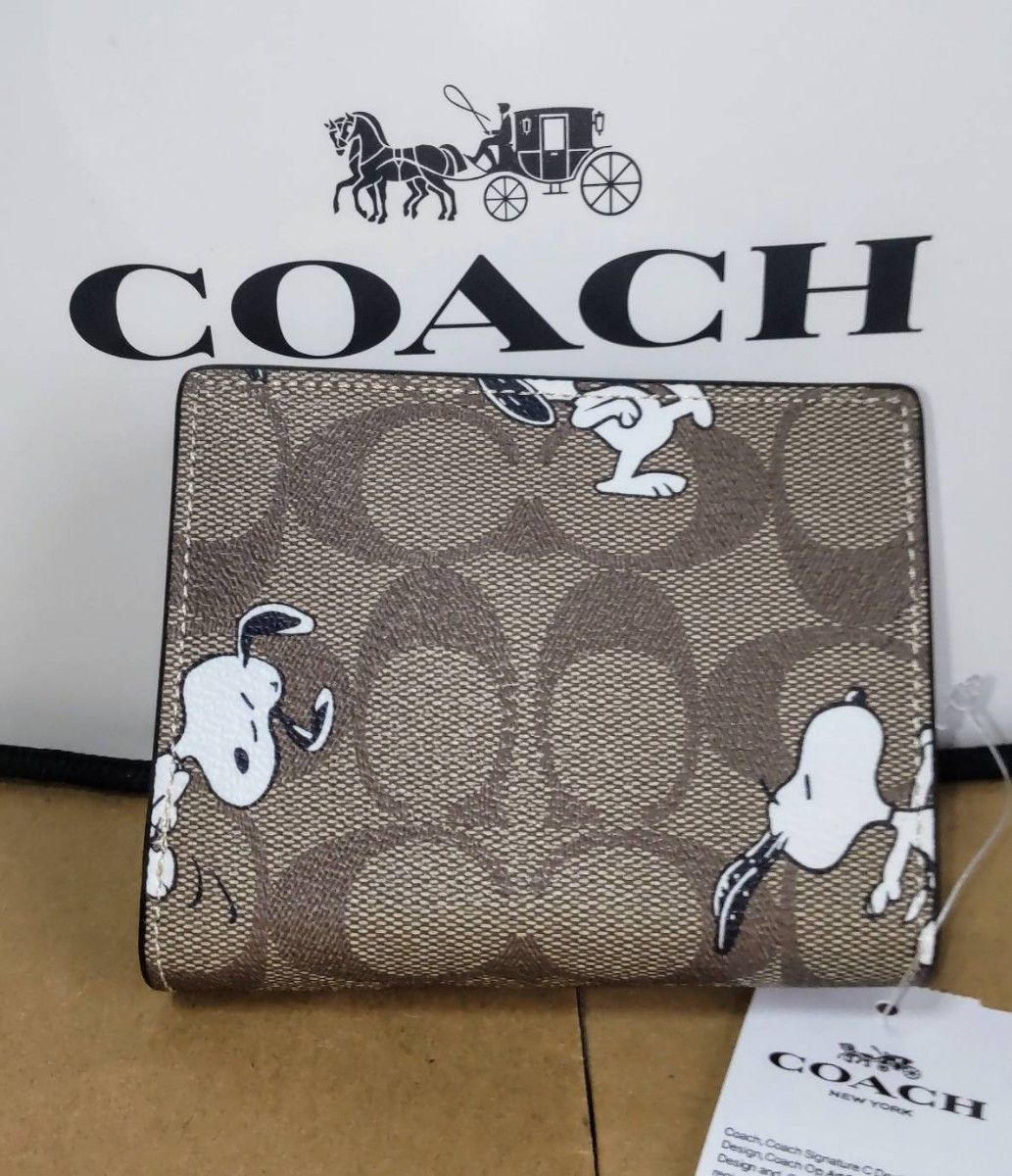 COACH　 PEANUTS　 二つ折り財布