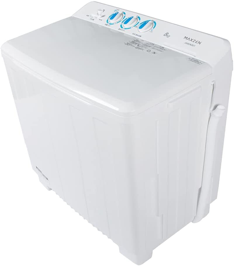 新品☆8kg 二槽式洗濯機 二層　タイマー MAXZEN　送料無料158_画像1