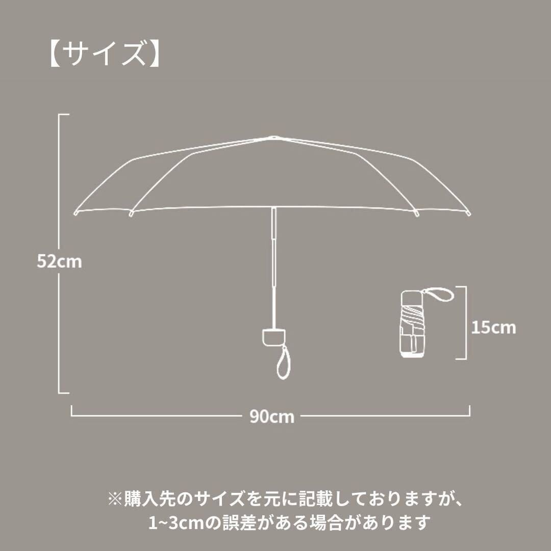 折りたたみ傘 晴雨兼用 ネイビー ケース付き コンパクト 軽量 240gの画像3