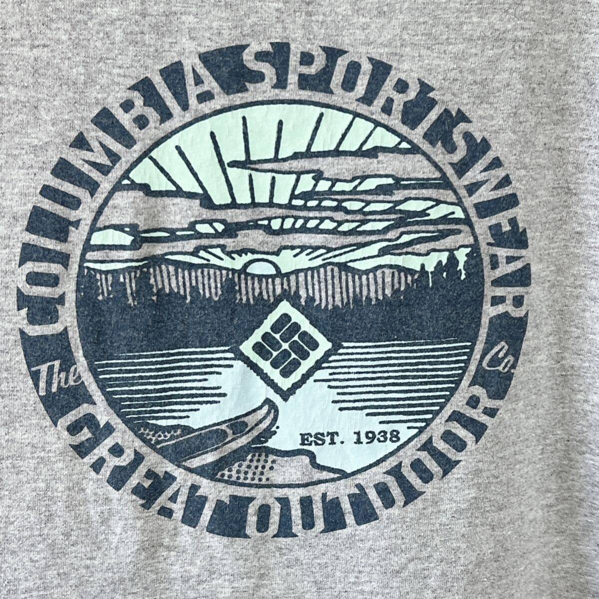 Columbiaコロンビア　半袖Tシャツ 水辺　サンセット　プリントTシャツ　ビッグサイズXXL 大きめ　オーバーサイズ_画像3