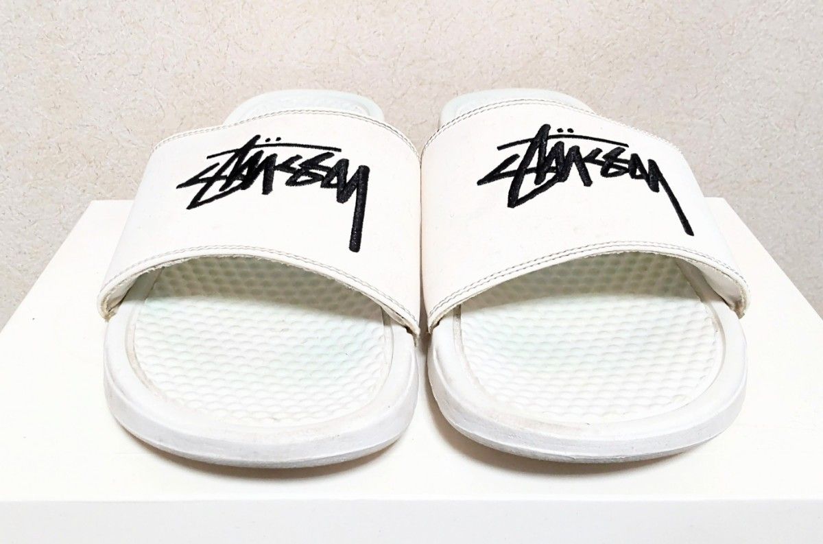 限定★NIKE × STUSSY BENASSI ナイキ ステューシー ベナッシ サンダル 白 29cm DC5239-100