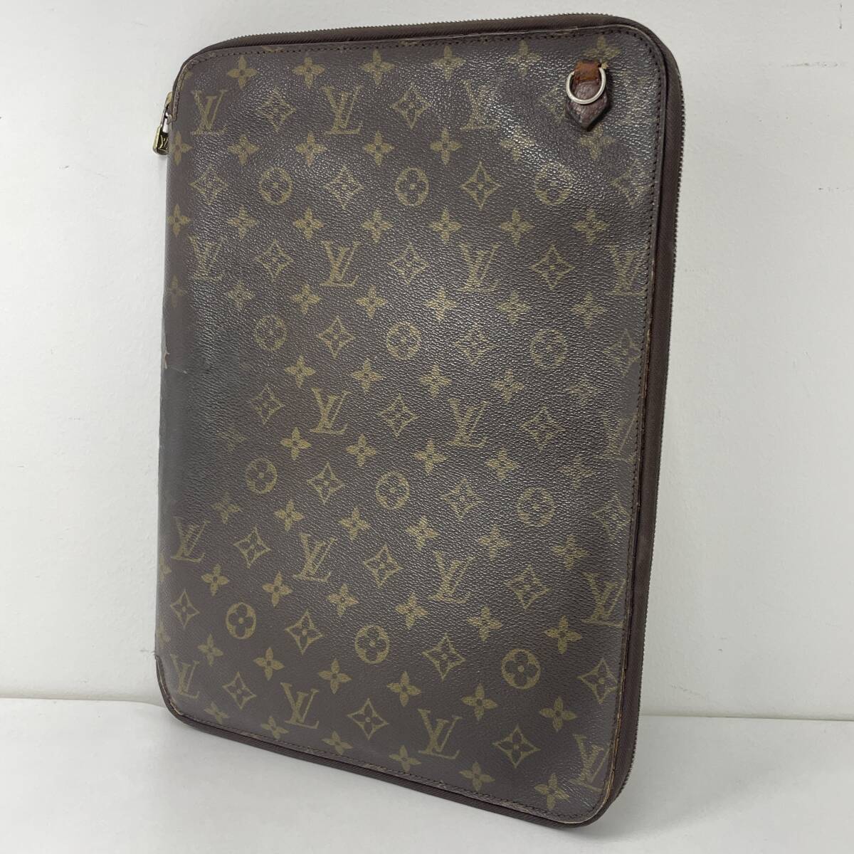 09584-06　ルイヴィトン　LOUIS VUITTON　書類ケース　セカンドバッグ　ビジネスバッグ　モノグラム　レザー　革　1円～_画像1