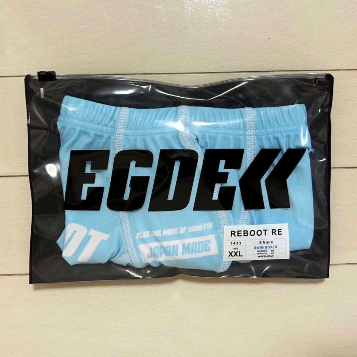 EGDE REBOOT RE ボックス水着 薄水色 XXL