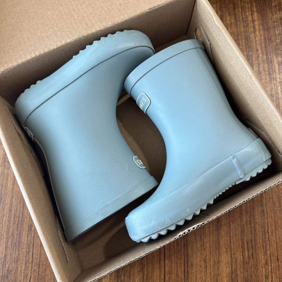  rain boots baby Kids size boots OMNES 15cm moss green free shipping EAZY. send 