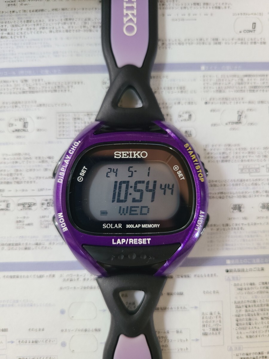 【極美品】 SEIKO セイコー PROSPEX プロスペックス スーパーランナーズ 腕時計 ソーラー 電波時計 デジタル 多機能 マラソン スポーツ　/_画像3