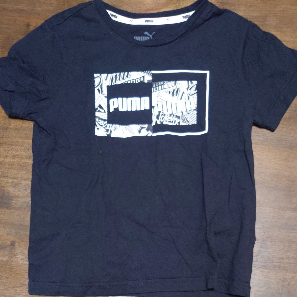 PUMA 黒 Tシャツ 130 綿100％ ブラック