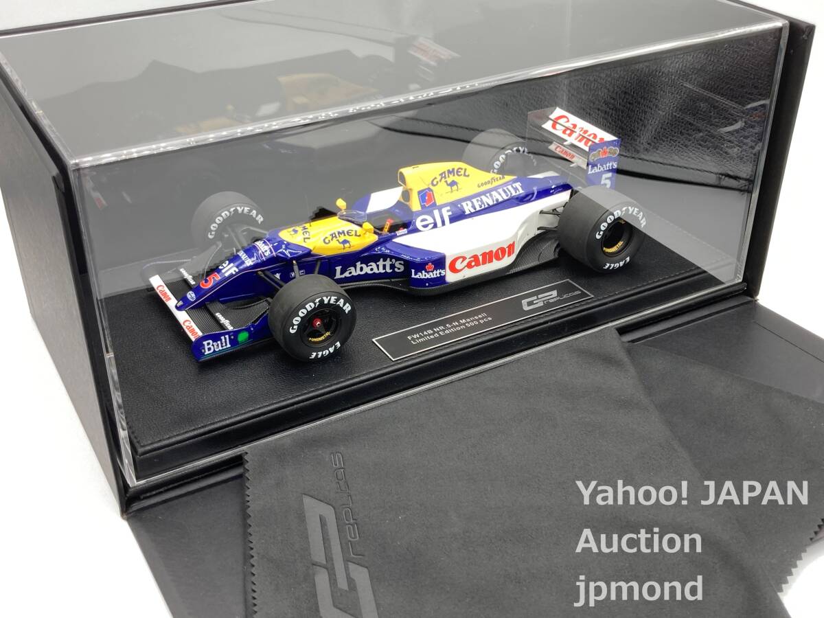 GP replicas 1/18 ウィリアムズ ルノー FW14B #5 N.マンセル CAMELデカール加工品 with SHOWCASE 1992年ワールドチャンピオン Topmarques_画像2