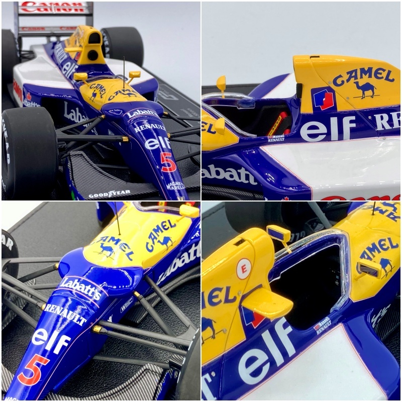 GP replicas 1/18 ウィリアムズ ルノー FW14B #5 N.マンセル CAMELデカール加工品 with SHOWCASE 1992年ワールドチャンピオン Topmarques_画像10