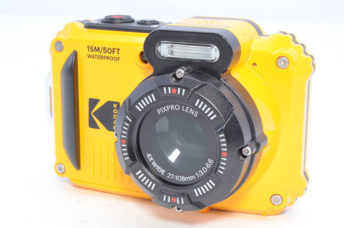 【極美品】コダック Kodak PIXPRO WPZ2 コンパクトデジタルカメラ 防水 防塵 耐衝撃 CALSモード イエロー（元箱付き） ＃P0612405048Y_画像2