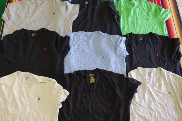TS-RL27 ラルフ Ralph Lauren ワンポイントTシャツ 無地￥1～US古着卸大量セット業者まとめ売りの画像1