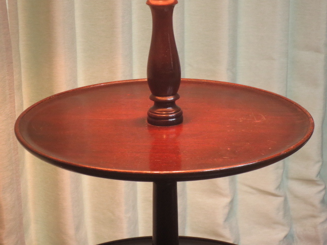 rare 1930 period Britain England antique mahogany material Victoria n form dam way ta-2 light type floor stand / lighting / cake stand 