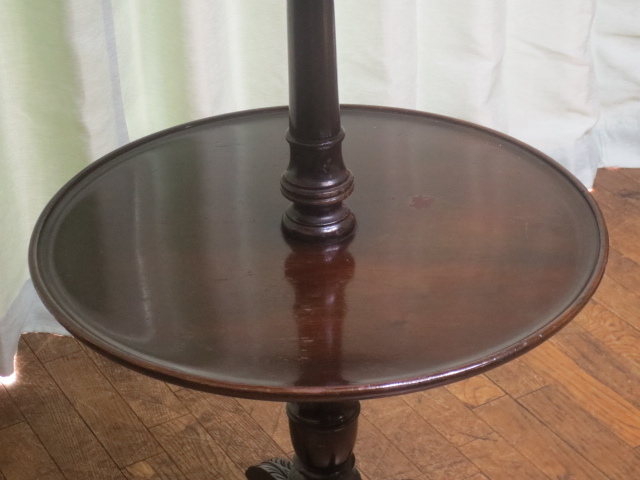  rare 1930 period Britain England antique mahogany material Victoria n form dam way ta-2 light type floor stand / lighting / cake stand 