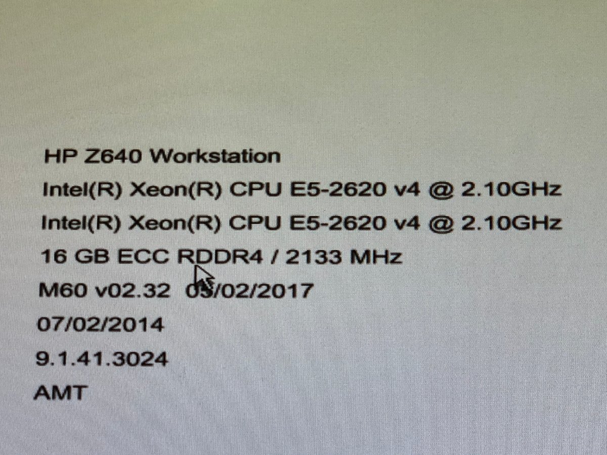 【ハード王】1円～/サーバー/HP Z640 Workstation/Xeon E5-2620 v4 2processor/16GB/ストレージ無/10062-R3の画像2