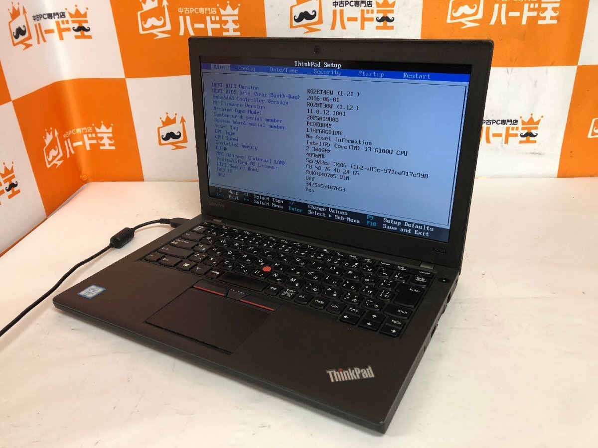[ hard .]1 jpy ~/ Note /Lenovo ThinkPad X260 20F5A19U00/Corei3-6100U/4GB/ storage less /10683-G21