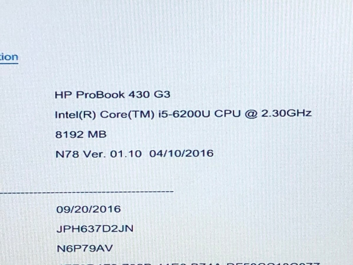 【ハード王】1円～/ノート/HP ProBook430G3/Corei5-6200U/8GB/ストレージ無/10743-G21の画像3