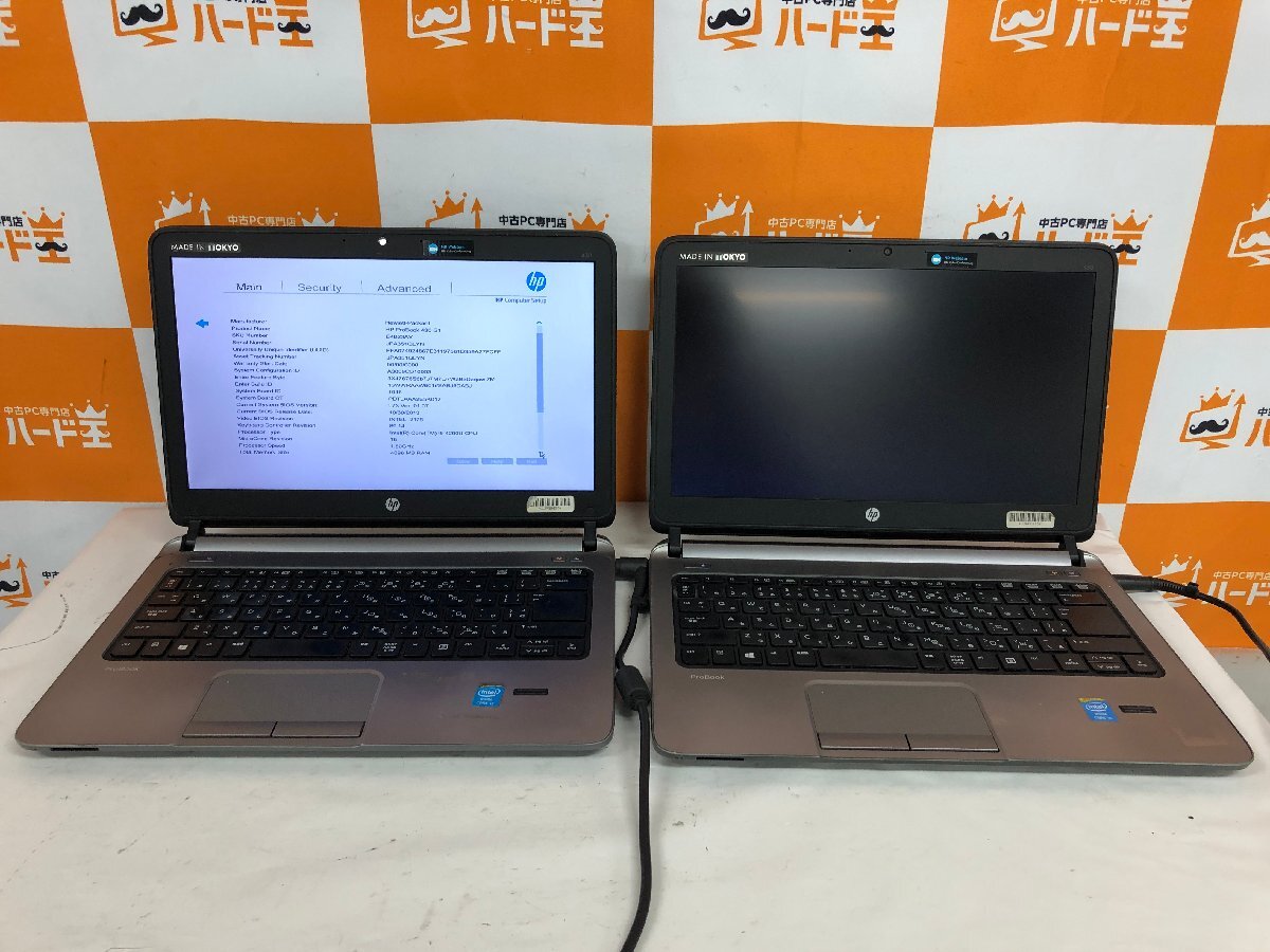 【ハード王】1円～/ノート/2台セット HP ProBook 430G1/Corei5-4200U/4GB/HDD無/11626-D31の画像3