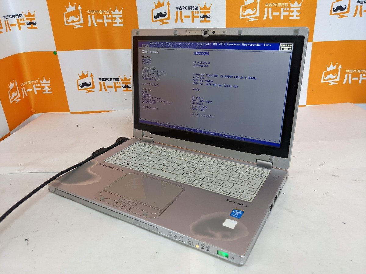 【ハード王】1円～Panasonic Let's note CF-AX3EDCCS/Corei5-4300U/4GB/ストレージ無/5579-S_画像1