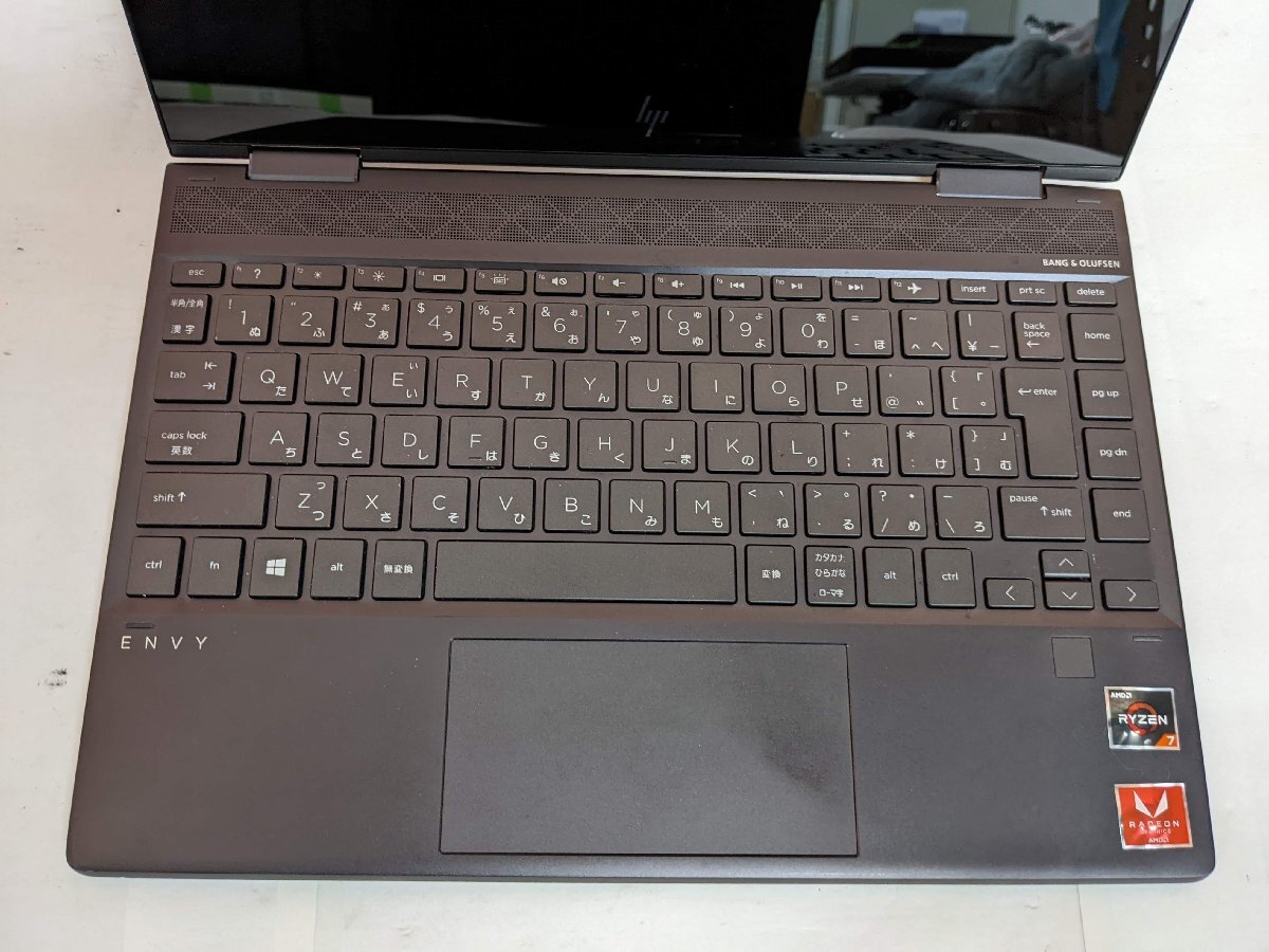 【ハード王】1円～HP ENVY x360 Convertible 13-ar0xxx/AMD Ryzen7 3700U/16GB/SSD512GB/バイオス確認済/2879-S_画像3