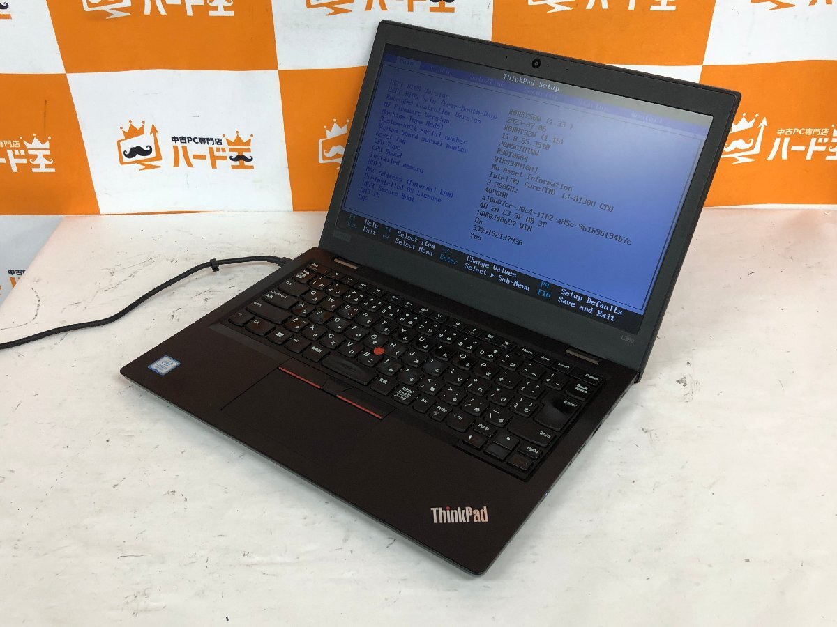 【ハード王】1円～/ノート/Lenovo ThinkPad L380 20M5-CT01WW/Corei3-8130U/4GB/ストレージ無/11001-H11_画像1