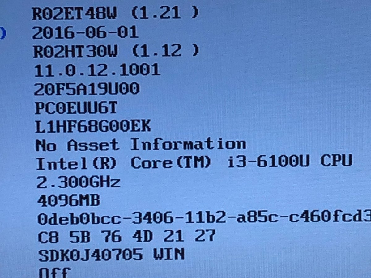 【ハード王】1円～/ノート/Lenovo ThinkPad X260 20F5-A19U00/Corei3-6100U/4GB/ストレージ無/10685-G31_画像3