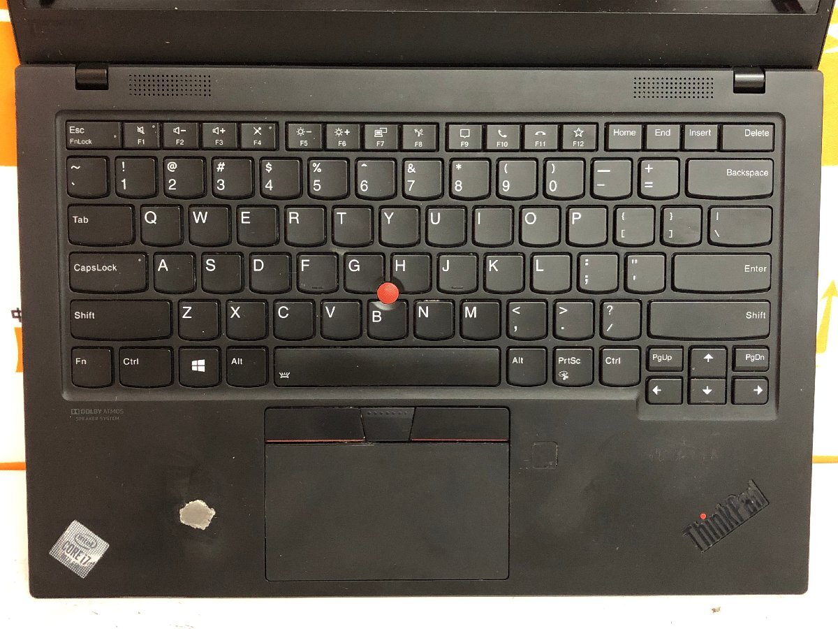 【ハード王】1円～/ノート/Lenovo ThinkPad X1 Carbon 20V9CTO1WW/Corei7-第10世代(不明)/メモリ不明/ストレージ無/LCDワレ/11406-J21_画像3