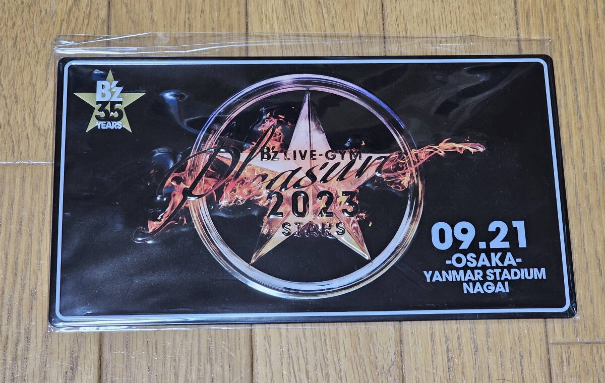 ★☆B'z LIVE-GYM Pleasure 2023 ヤンマースタジアム長居　9/21 メモリアルプレート 未開封品☆★_画像1