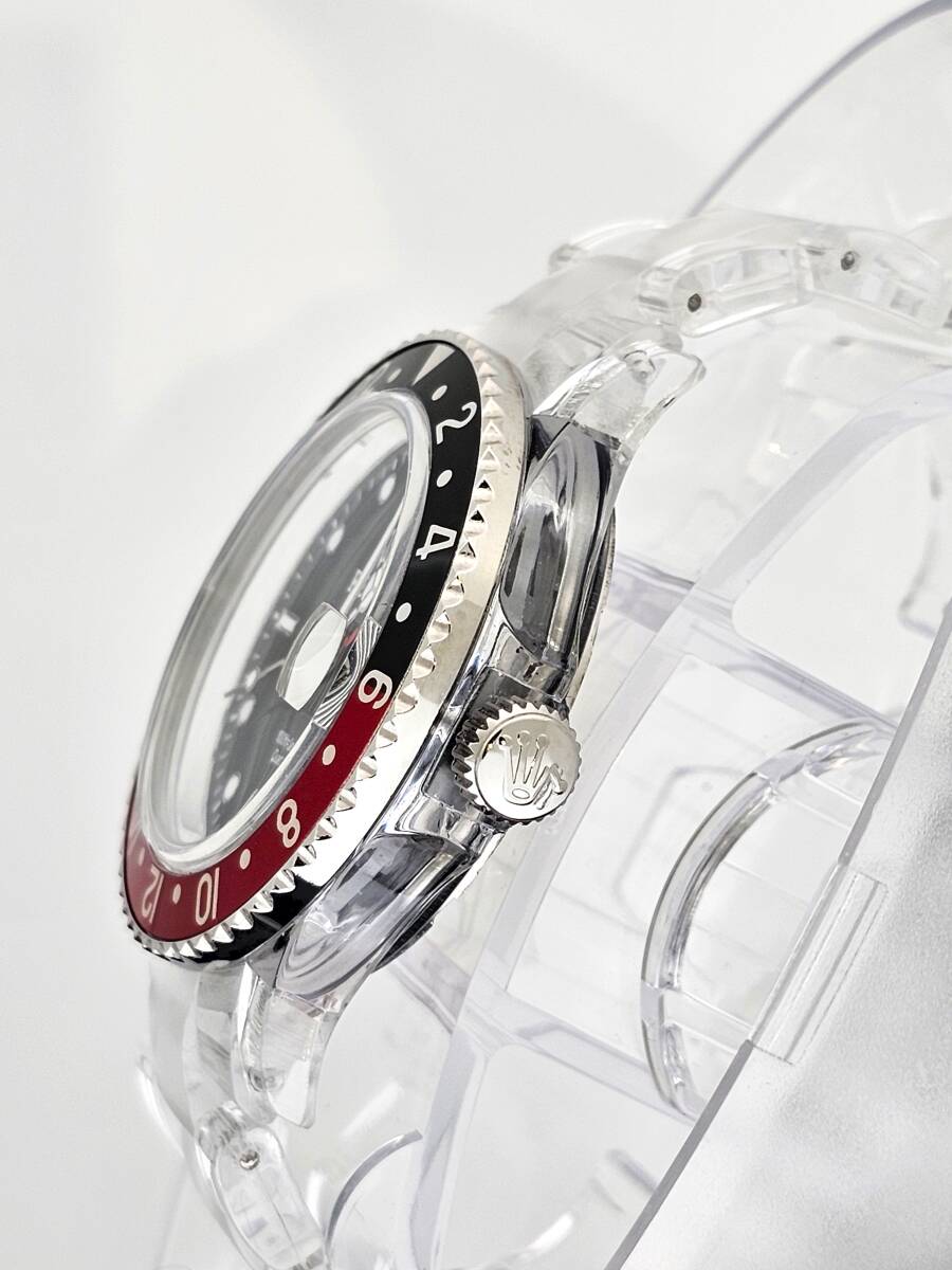 [ быстрое решение 4999 иен ]RELAX relax .. Logo GMT12 наручные часы GMT чёрный / красный 24H вращение оправа Setagaya основа Tokoro George новый товар 