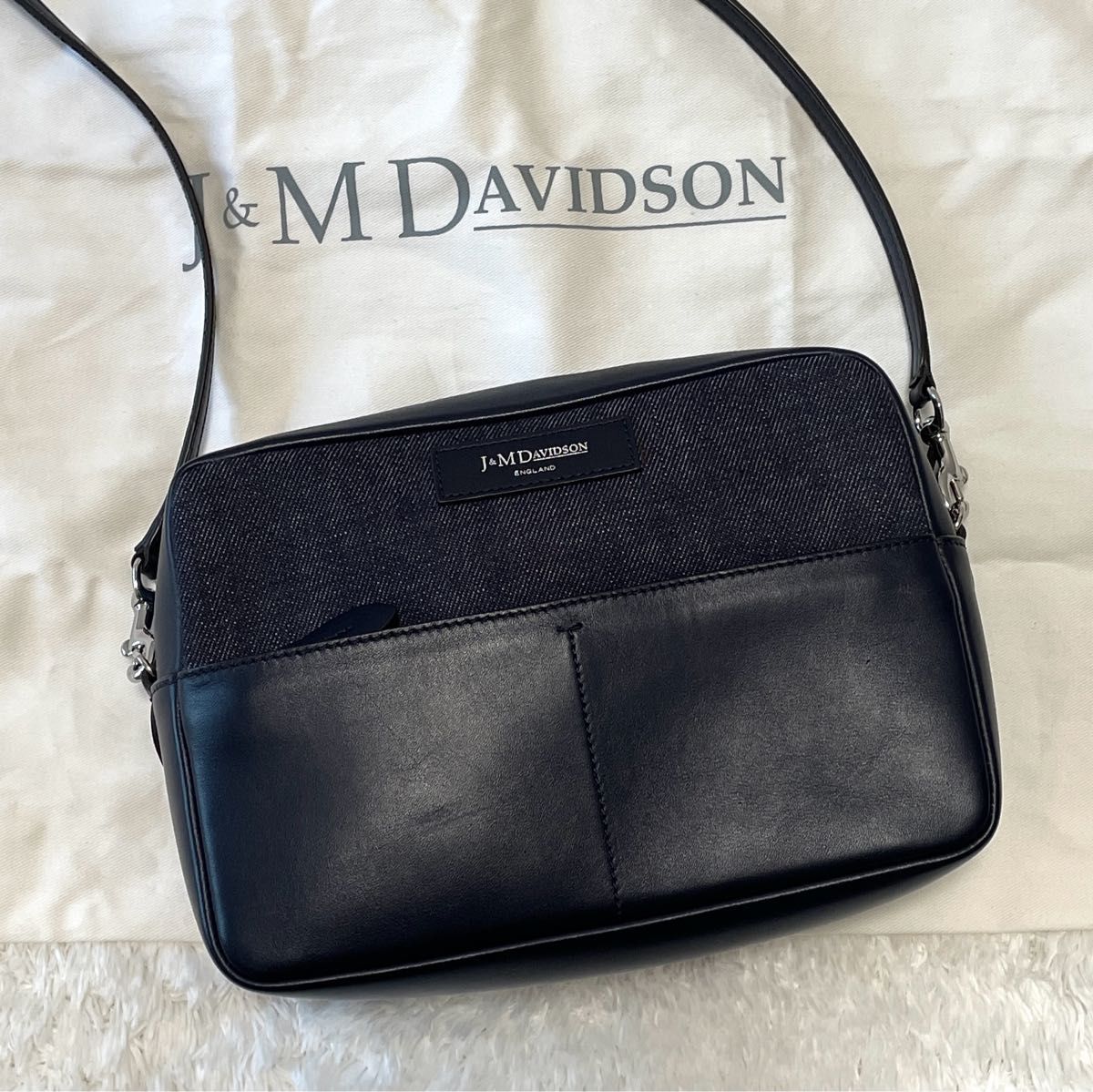 【極美品】J&M DAVIDSON　ギャビー　ショルダーバッグ　デニム　ネイビー　ジェイアンドエムデヴィッドソン　ポシェット