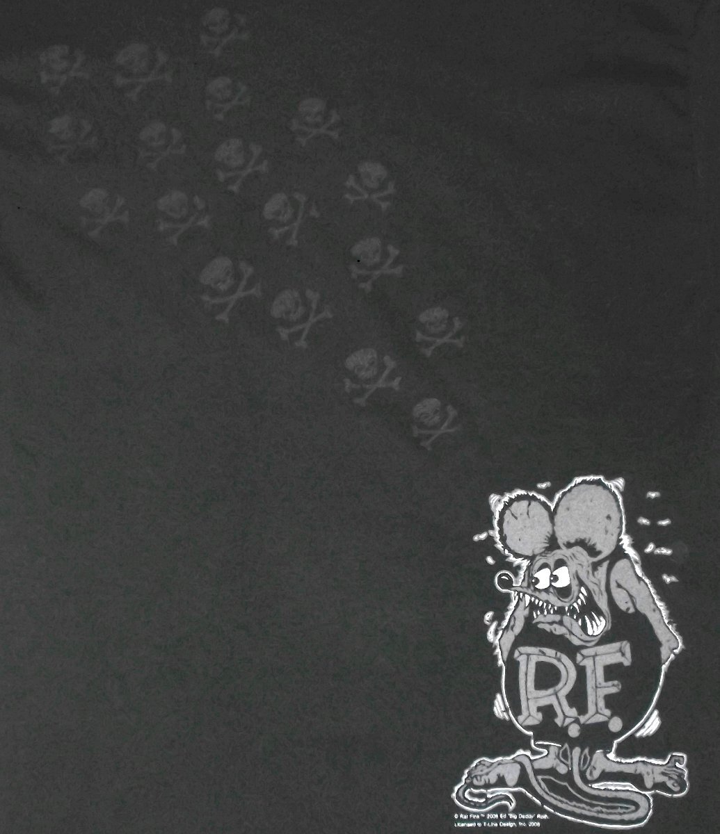 ★ラット フィンク Tシャツ RAT FINK Gray Fink - XL 正規品 tattoo sk8 mooneyes_画像3
