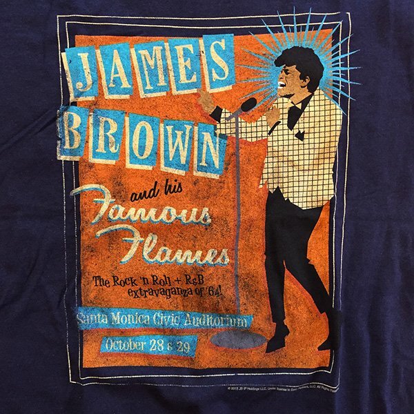 ★ジェームス ブラウン Tシャツ James Brown FAMOUS FLAMES - M 正規品 tami show jb funky soul r&b ソウル_画像2