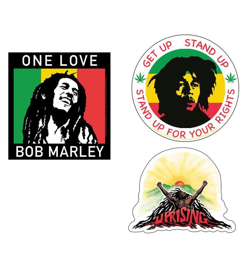 ★ボブ マーリー ステッカー Bob Marley 3pcs 正規品 レゲエ Reggae jamaica_画像1