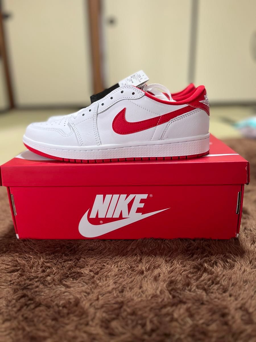 Nike Air Jordan 1 Retro Low OG "White and University Red" 