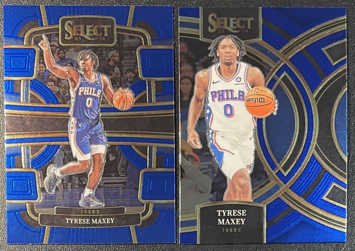 Tyrese Maxey 2023-24 Select Base Blue Concourse Premier Level 76ers Panini NBAの画像1